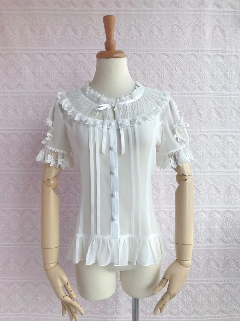 Sweet Lolita Puff Sleeve Short Sleeve Blouse