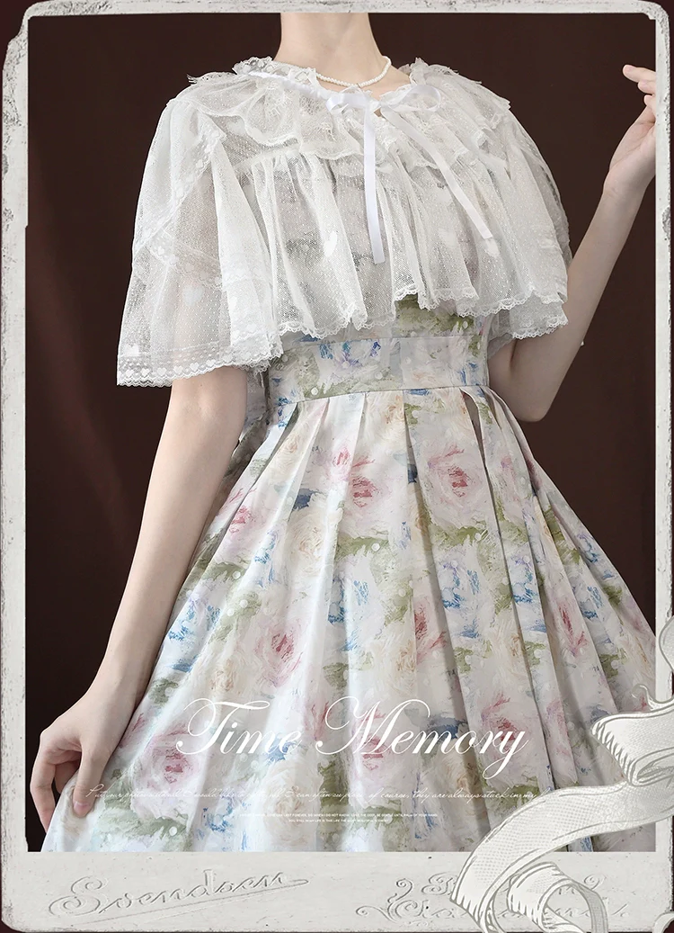 Sweetheart Curtain - Sweet Lolita Shawl Short Sleeve Lace Cardigan