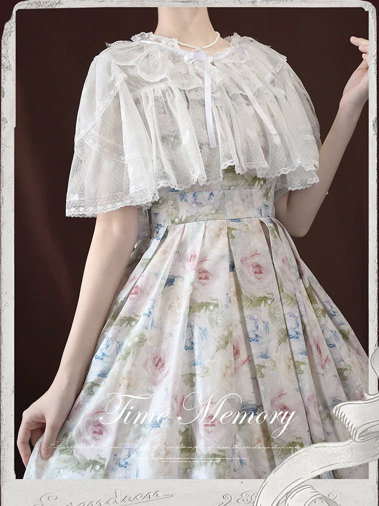 Sweetheart Curtain - Sweet Lolita Shawl Short Sleeve Lace Cardigan - Image 4