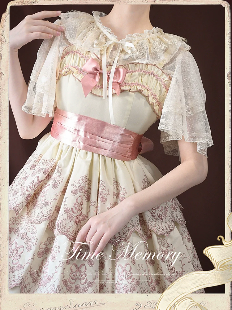 Sweetheart Curtain - Sweet Lolita Shawl Short Sleeve Lace Cardigan - Image 6