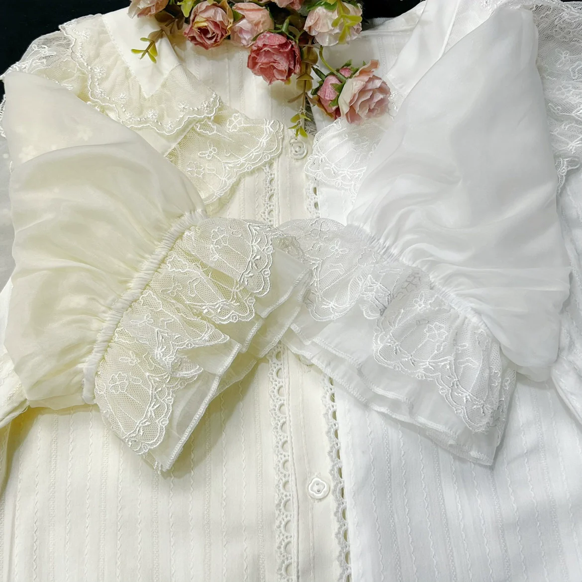 DMFS - Sweet Lolita Shirt Cotton Lolita Blouse Doll Collar - Image 14
