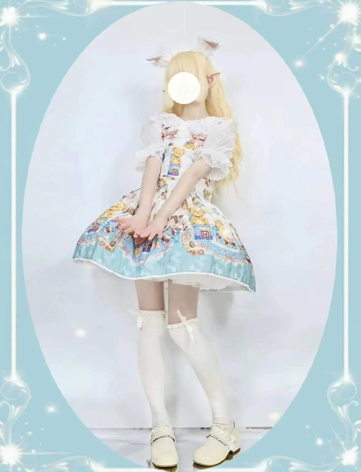 DMFS - Sweet Lolita Shirt Cotton Lolita Blouse Doll Collar - Image 5