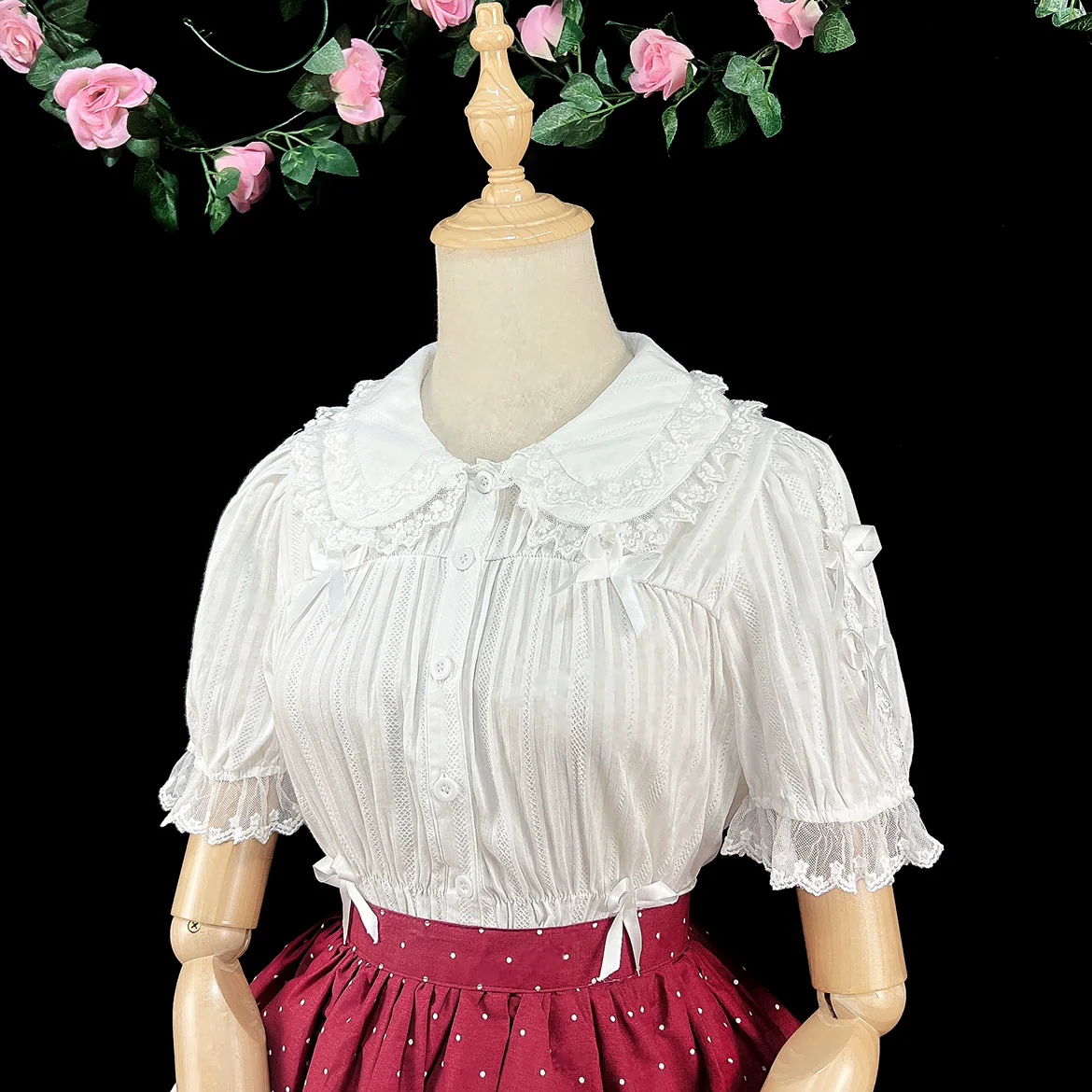 Sweet Lolita Shirt Doll Collar Blouse High-waisted - Image 12