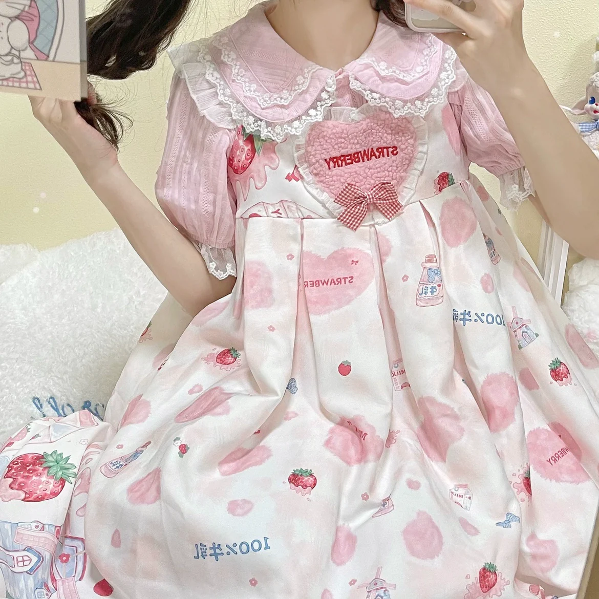 Sweet Lolita Shirt Doll Collar Blouse High-waisted - Image 3