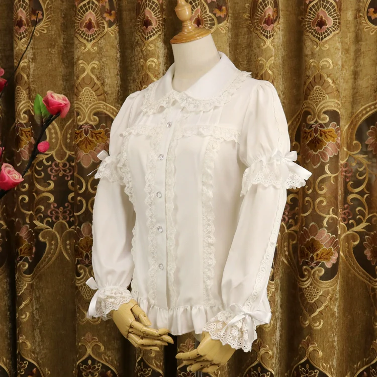 Sweet Lolita Shirt Short Sleeve Chiffon Blouse - Image 8