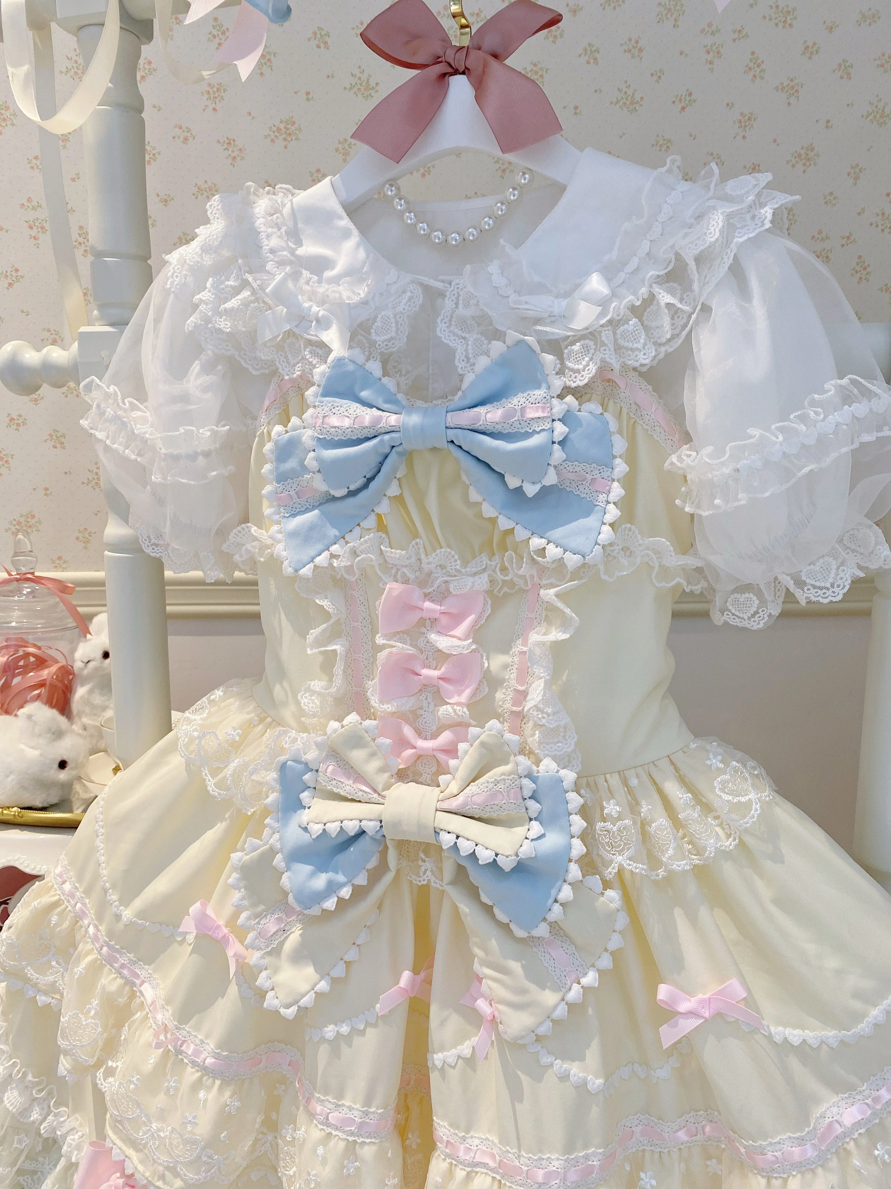 Sweet Lolita Shirt Summer Short Puffy Sleeved Blouse - Image 5