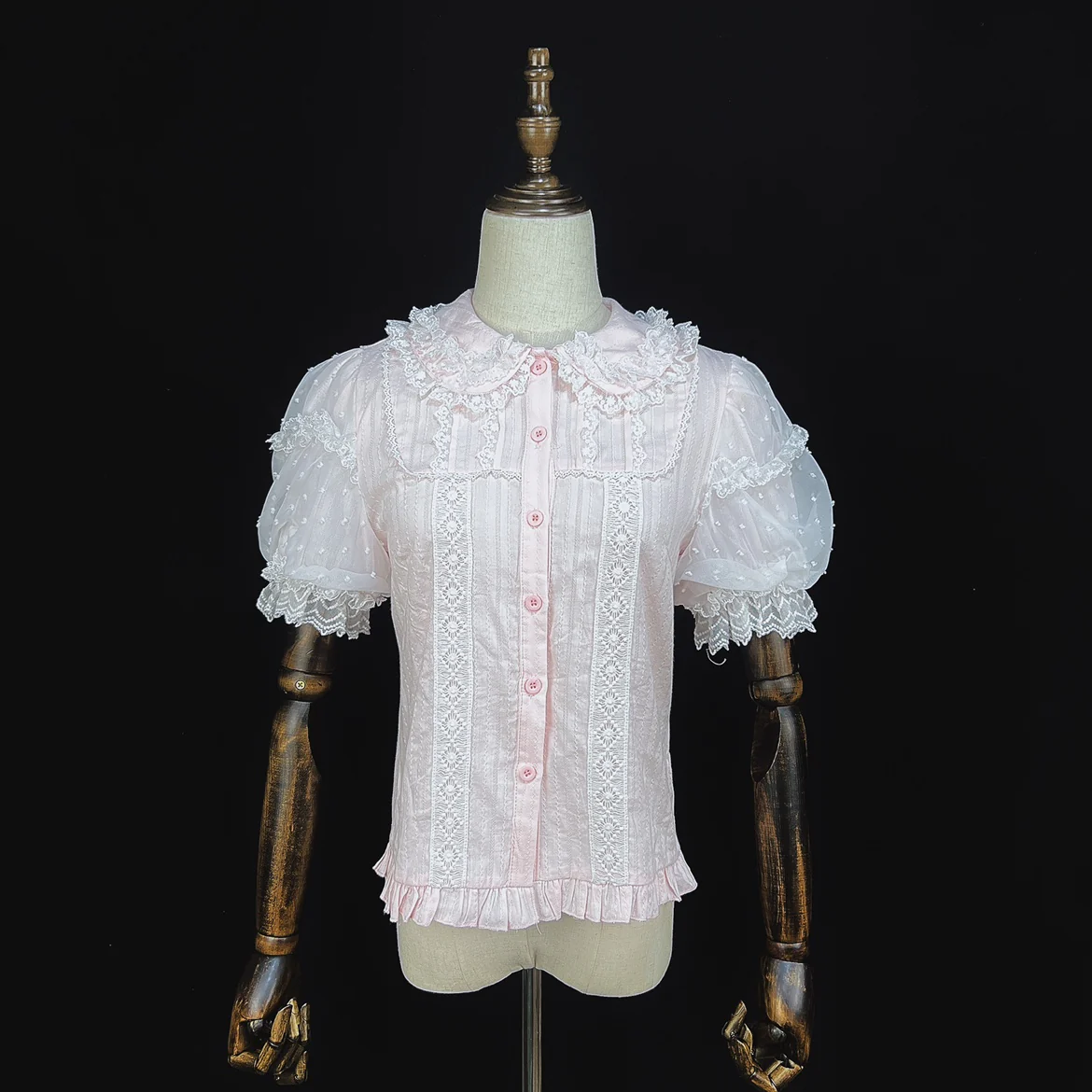 Lollipop - Sweet Lolita Shirt with Double-Layered Puff Sleeves - Image 11