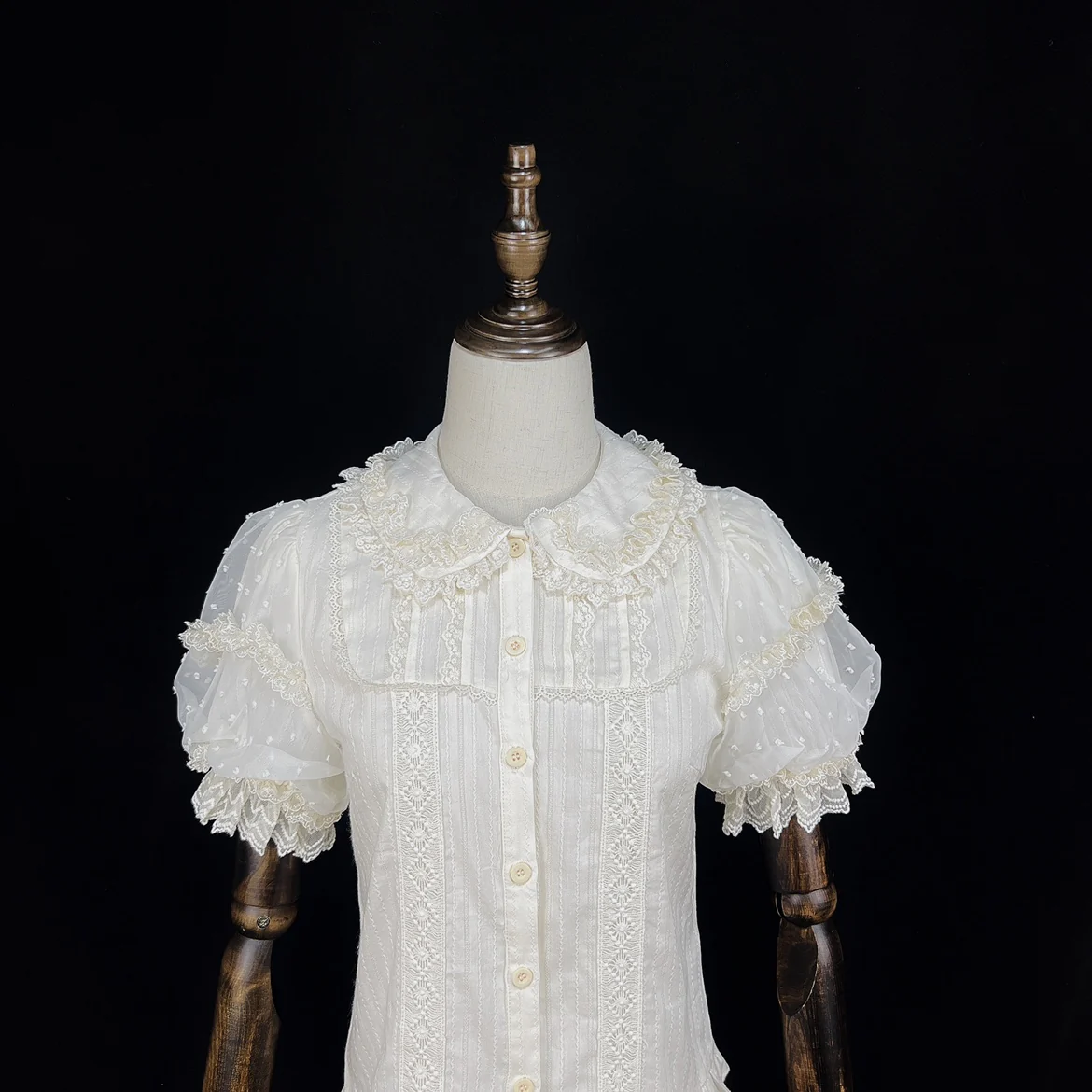 Lollipop - Sweet Lolita Shirt with Double-Layered Puff Sleeves - Image 17