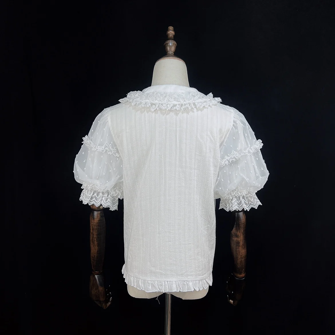 Lollipop - Sweet Lolita Shirt with Double-Layered Puff Sleeves - Image 18