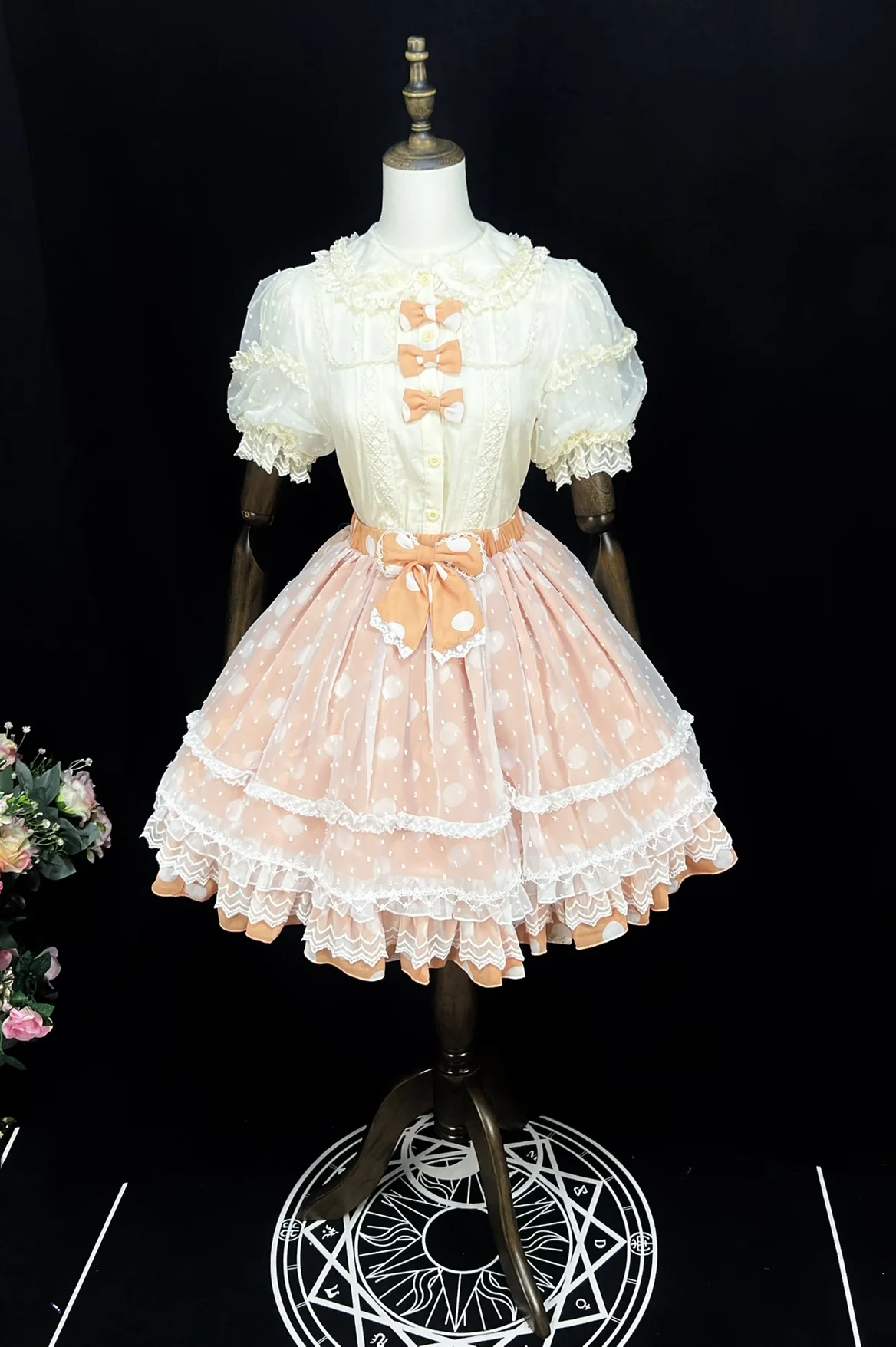 Lollipop - Sweet Lolita Shirt with Double-Layered Puff Sleeves - Image 6