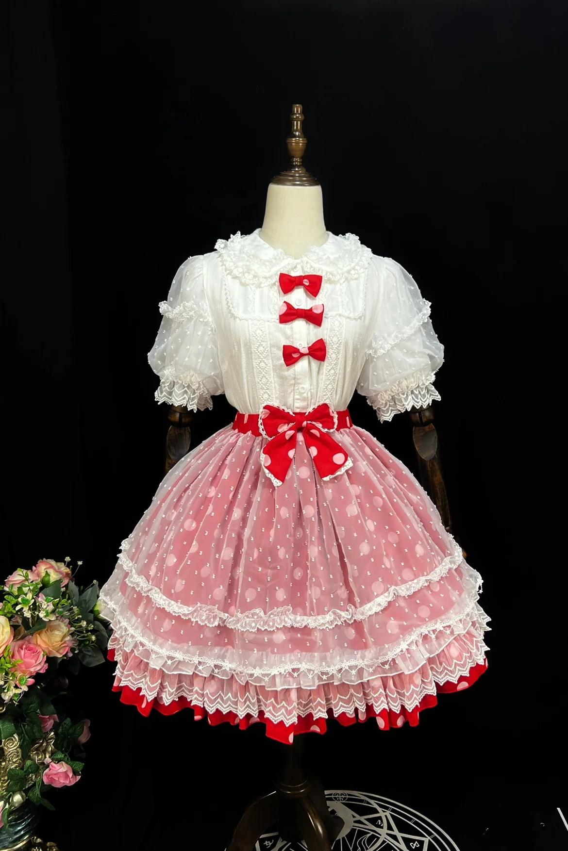Lollipop - Sweet Lolita Shirt with Double-Layered Puff Sleeves - Image 7