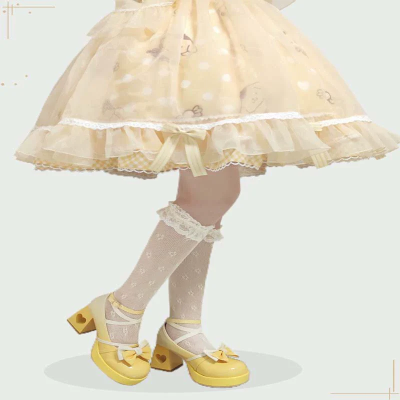 A Can of Cocoa - Heart Function - Sweet Lolita Shoes Gradient Color High Heels - Image 8