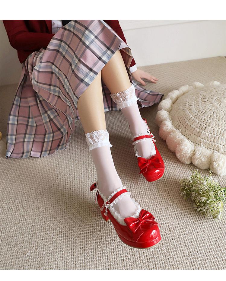 Yana - Rainbow Yana - Sweet Lolita Shoes, Lace & Bow Design - Image 18