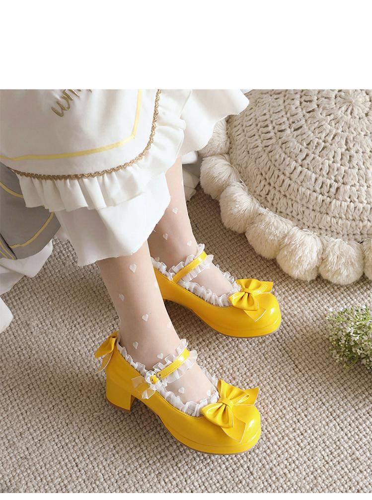 Yana - Rainbow Yana - Sweet Lolita Shoes, Lace & Bow Design - Image 24