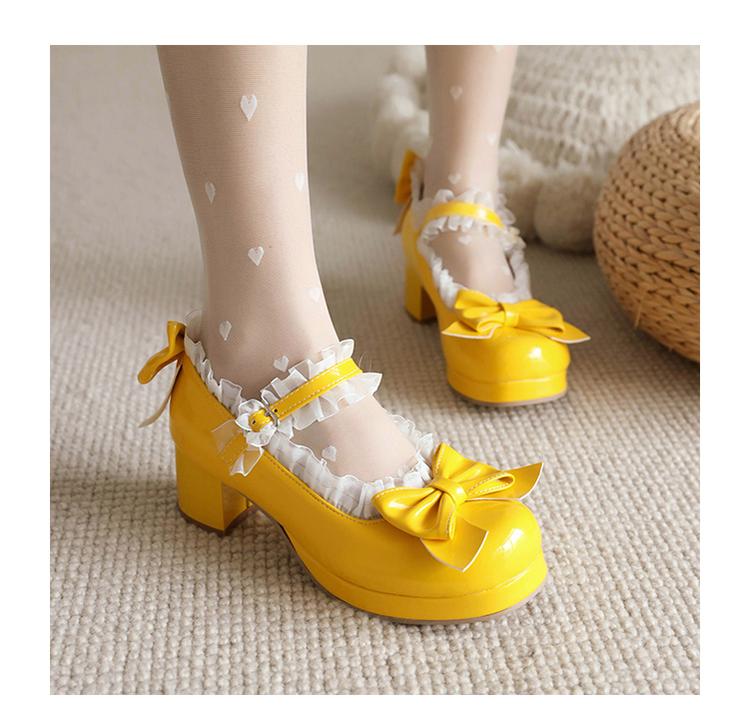 Yana - Rainbow Yana - Sweet Lolita Shoes, Lace & Bow Design - Image 26