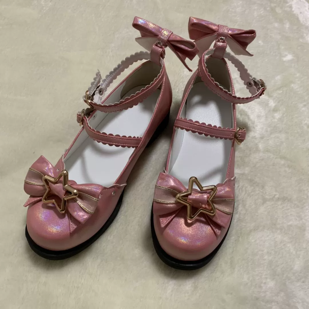 Bubble Cat - Dreamy Starry - Sweet Lolita Shoes Low Heel Bow Shoes - Image 19