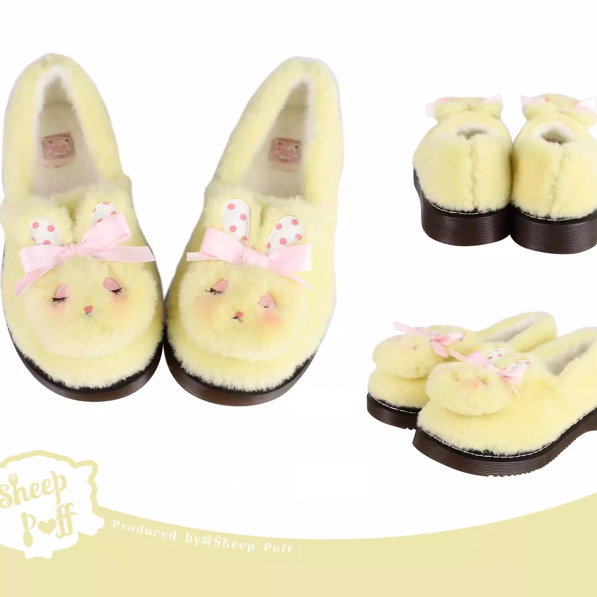 Rabbit Fur - Sweet Lolita Shoes Plush Rabbit Winter Lolita Shoes - Image 10