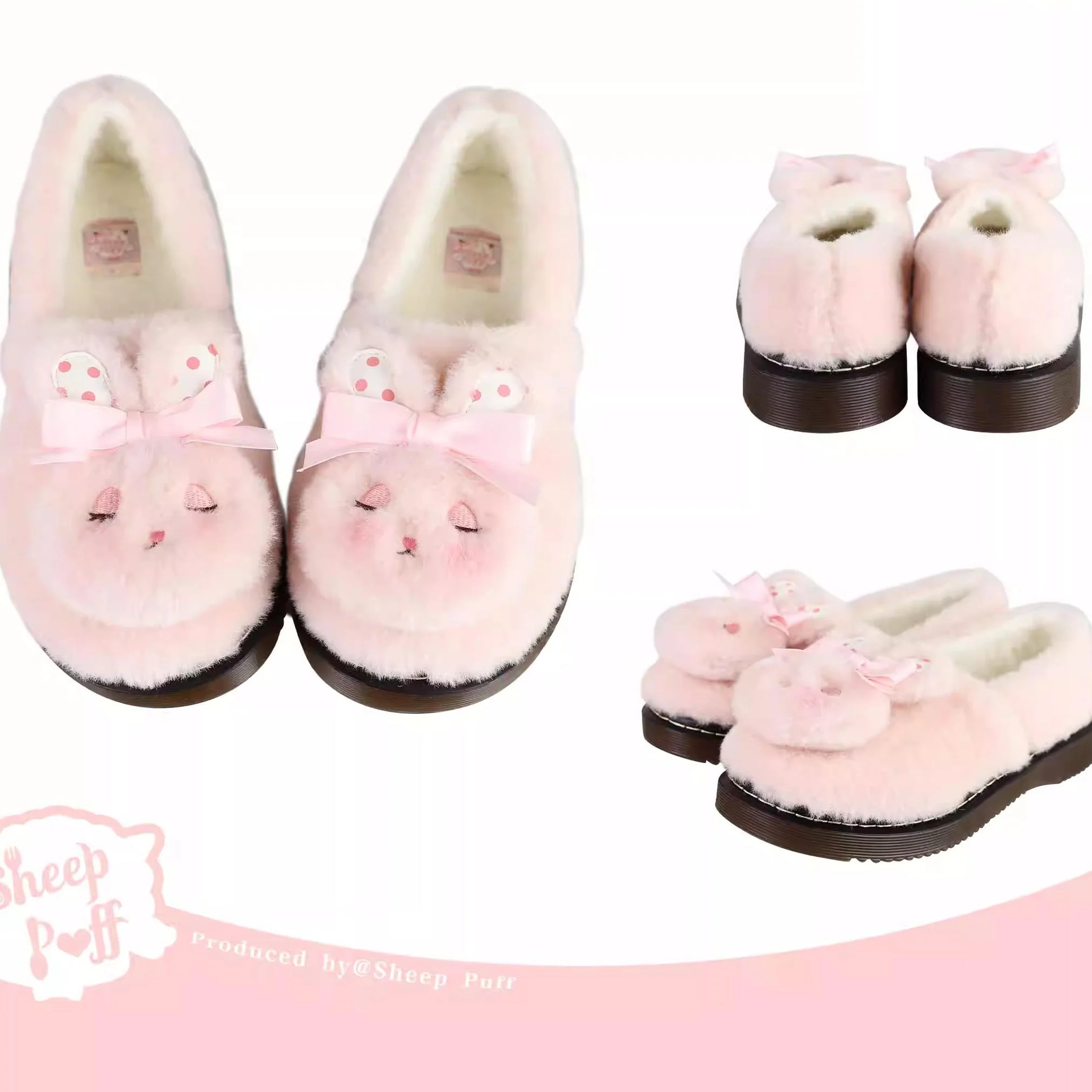Rabbit Fur - Sweet Lolita Shoes Plush Rabbit Winter Lolita Shoes - Image 11