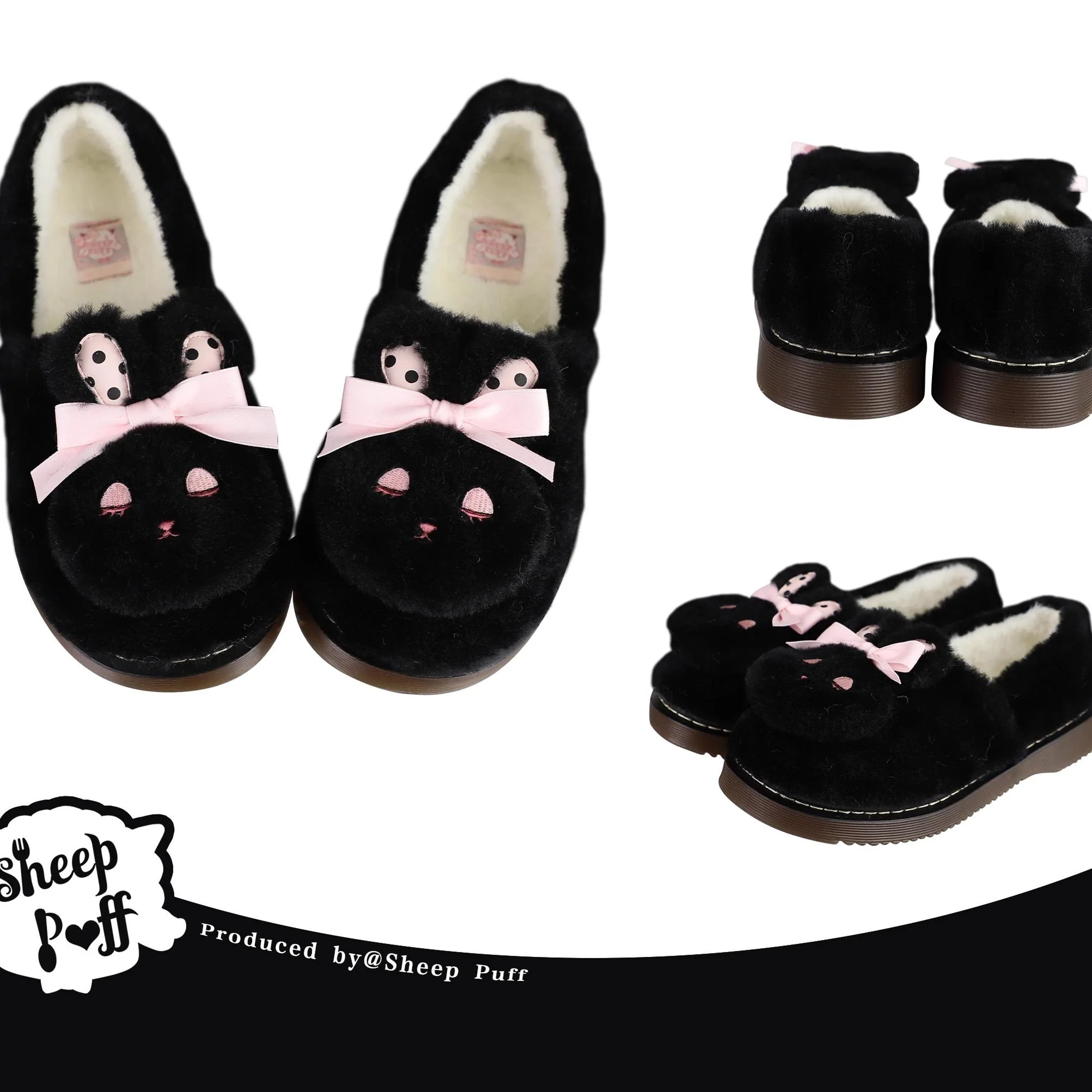 Rabbit Fur - Sweet Lolita Shoes Plush Rabbit Winter Lolita Shoes - Image 9