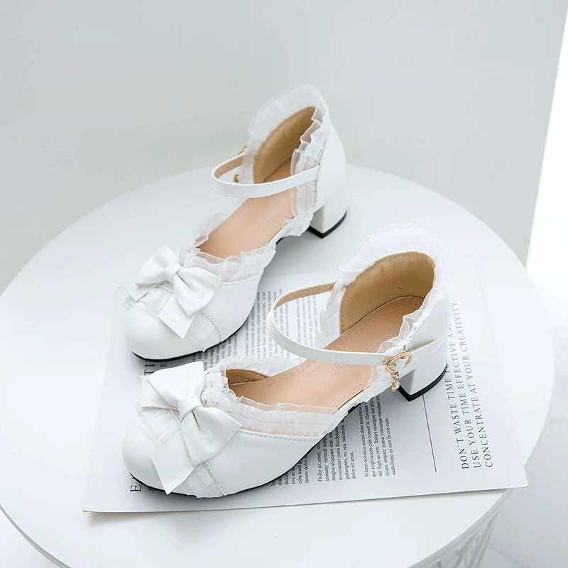 Yana - Sweet Lolita Shoes Round Toe Students Chunky Heel - Image 3