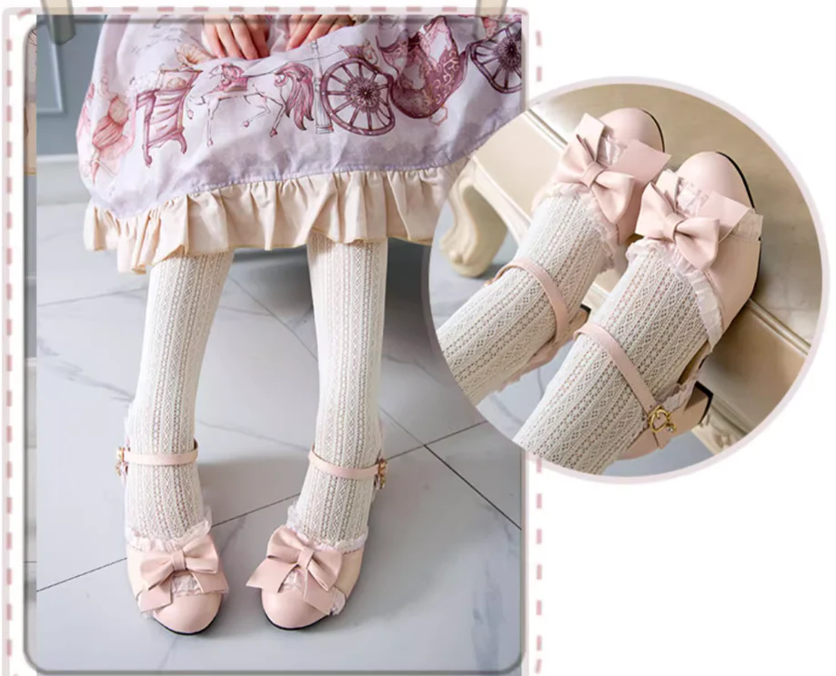 Yana - Sweet Lolita Shoes Round Toe Students Chunky Heel - Image 7