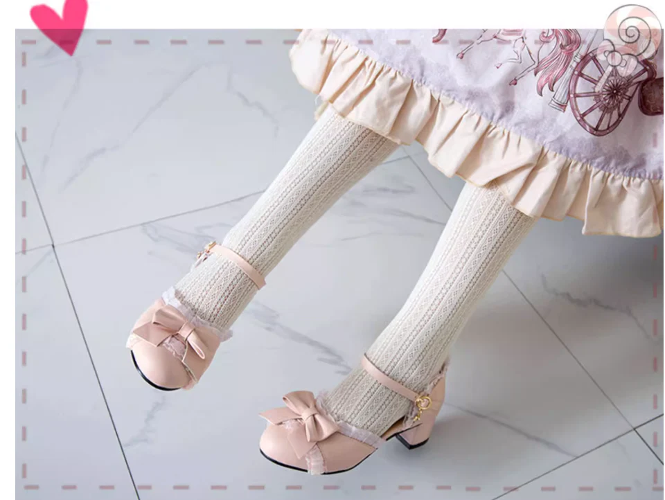 Yana - Sweet Lolita Shoes Round Toe Students Chunky Heel - Image 8