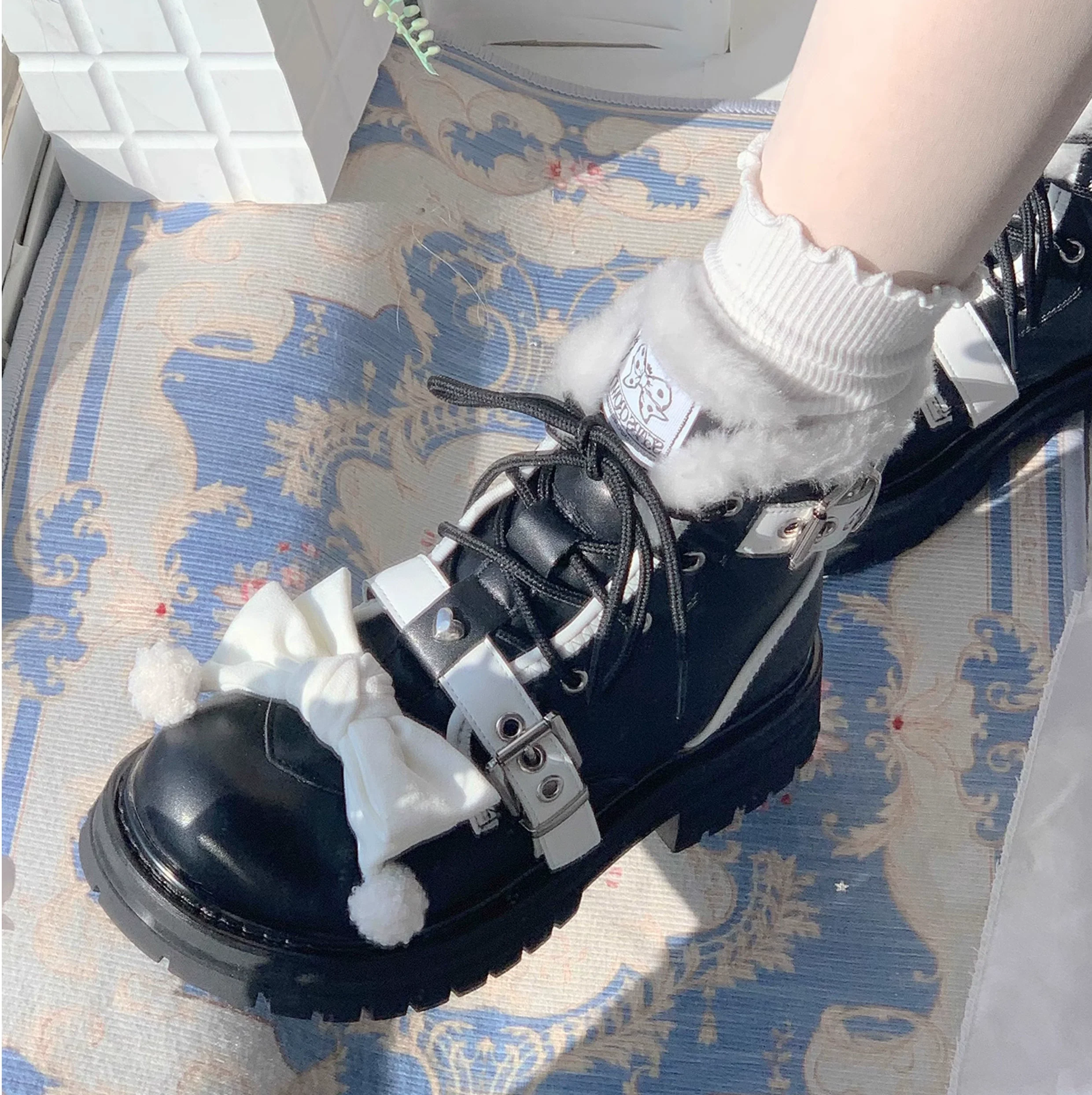 StarsCrwon - Sweet Lolita Shoes Winter Lolita Martin Boots - Image 10