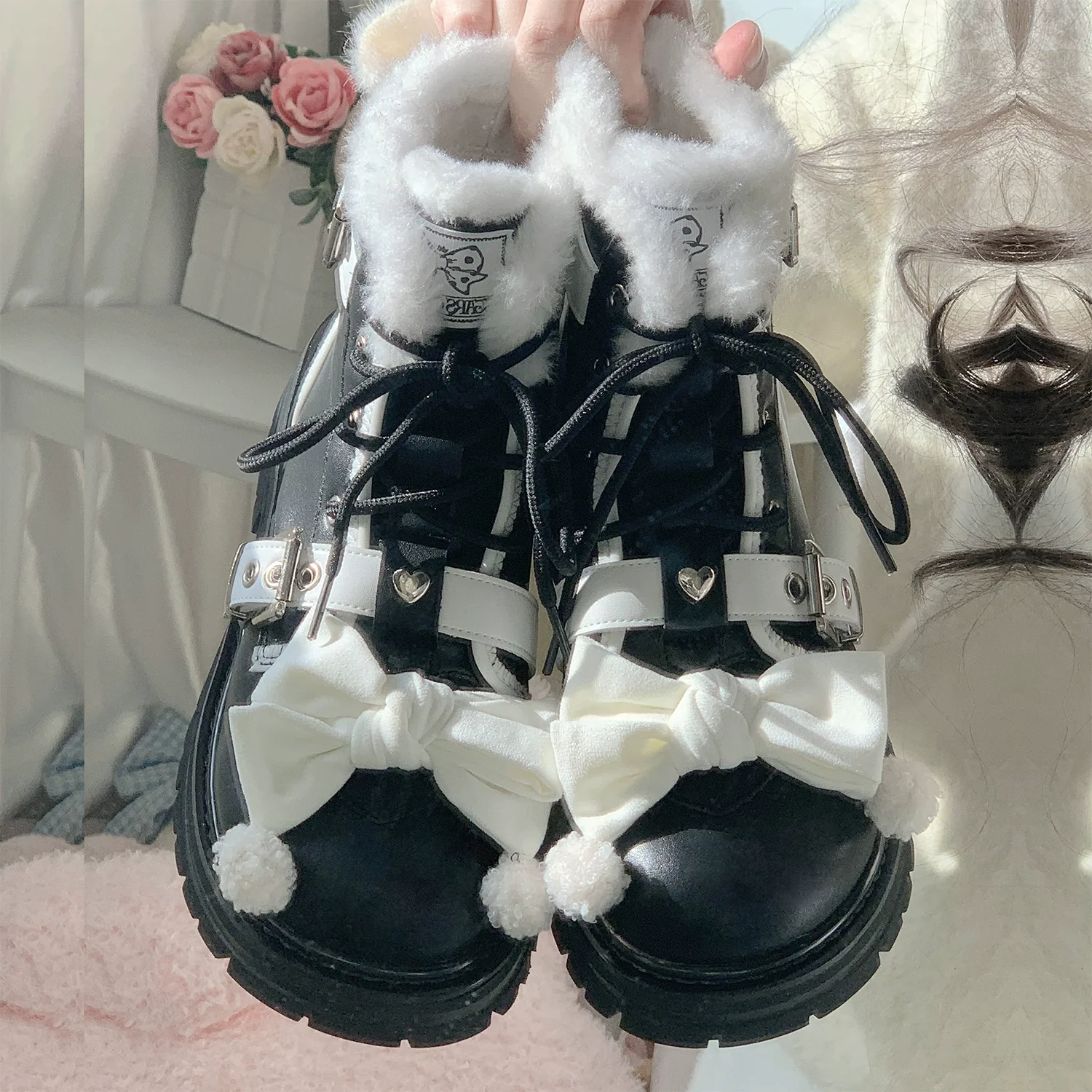 StarsCrwon - Sweet Lolita Shoes Winter Lolita Martin Boots - Image 11
