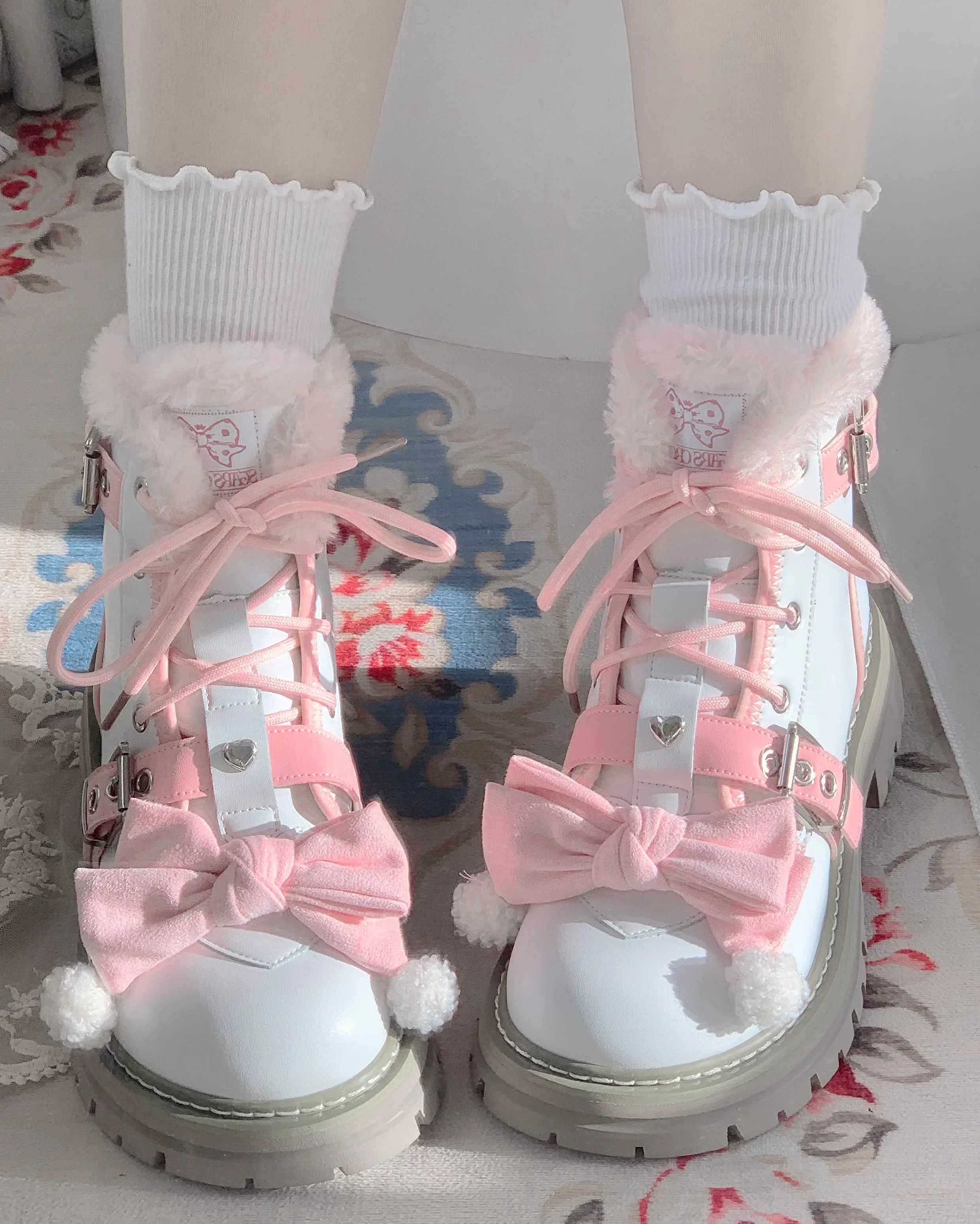 StarsCrwon - Sweet Lolita Shoes Winter Lolita Martin Boots - Image 13