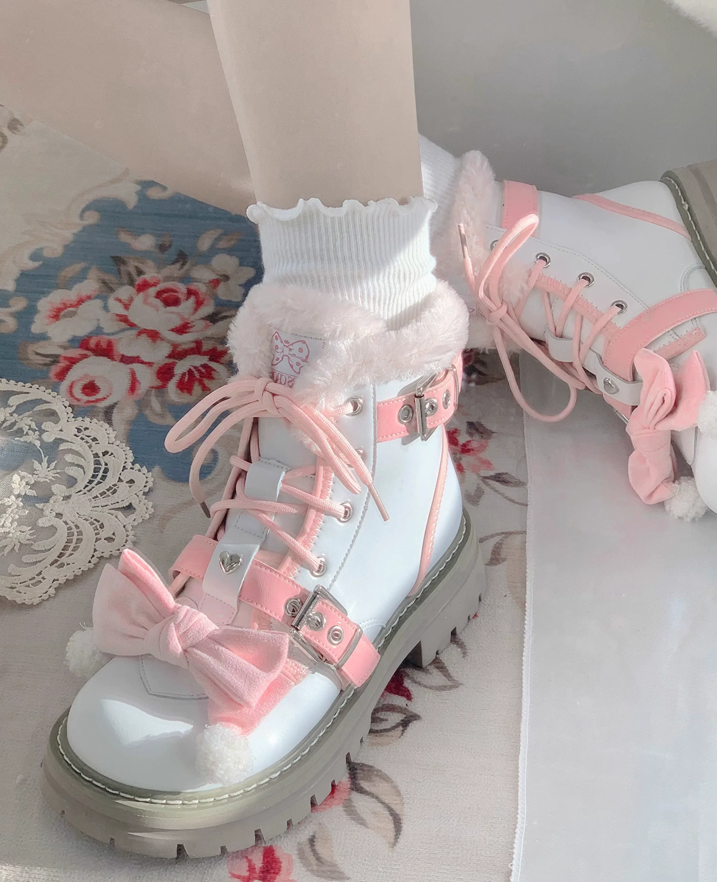 StarsCrwon - Sweet Lolita Shoes Winter Lolita Martin Boots - Image 16