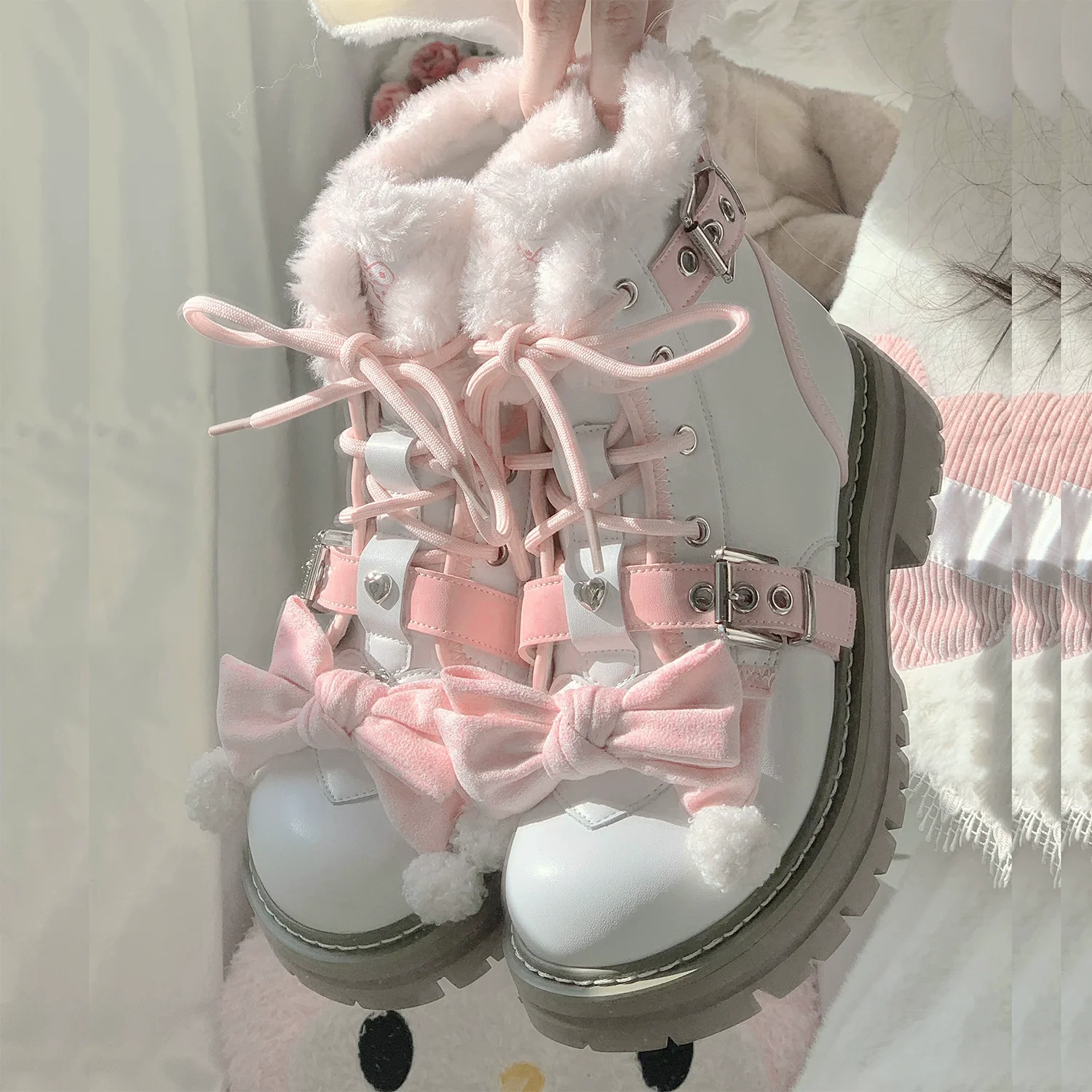 StarsCrwon - Sweet Lolita Shoes Winter Lolita Martin Boots - Image 17
