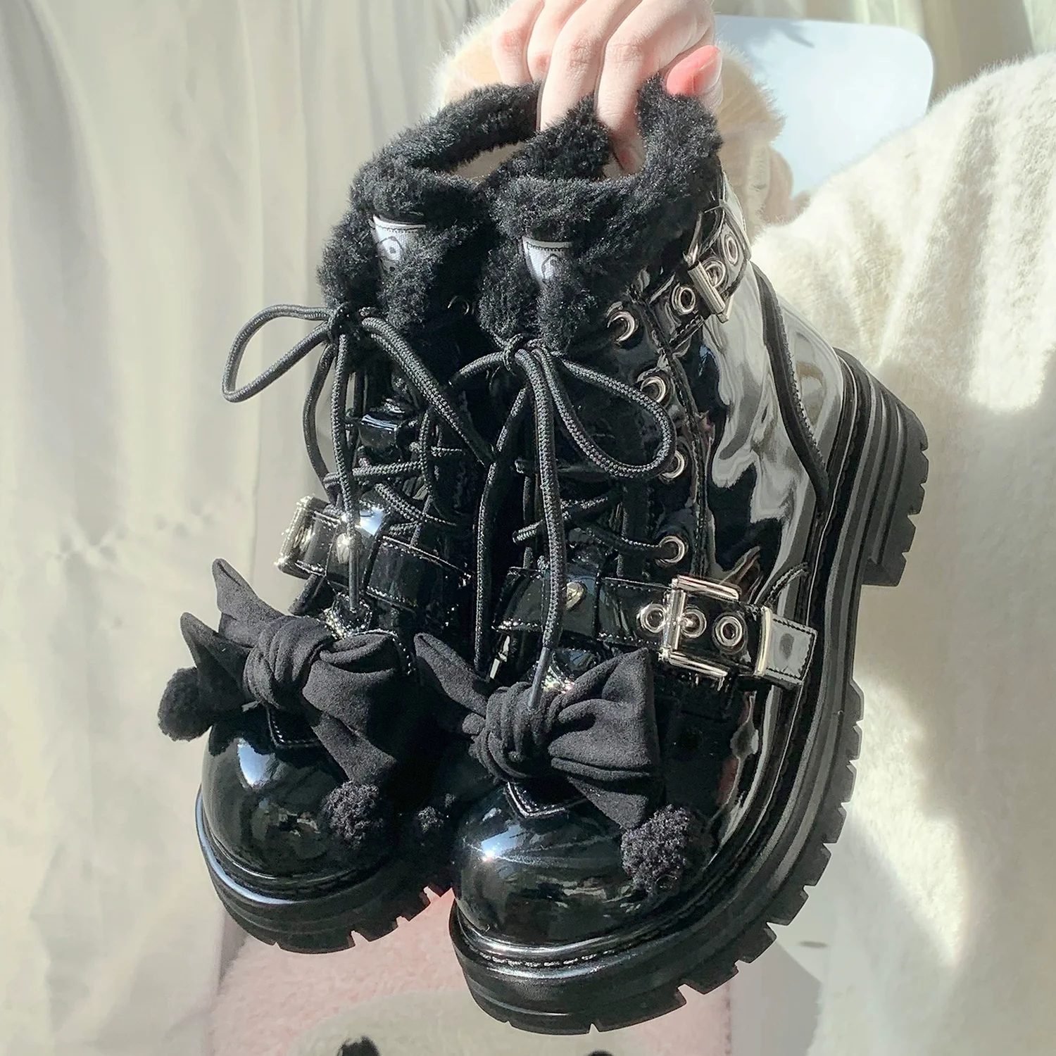 StarsCrwon - Sweet Lolita Shoes Winter Lolita Martin Boots - Image 24