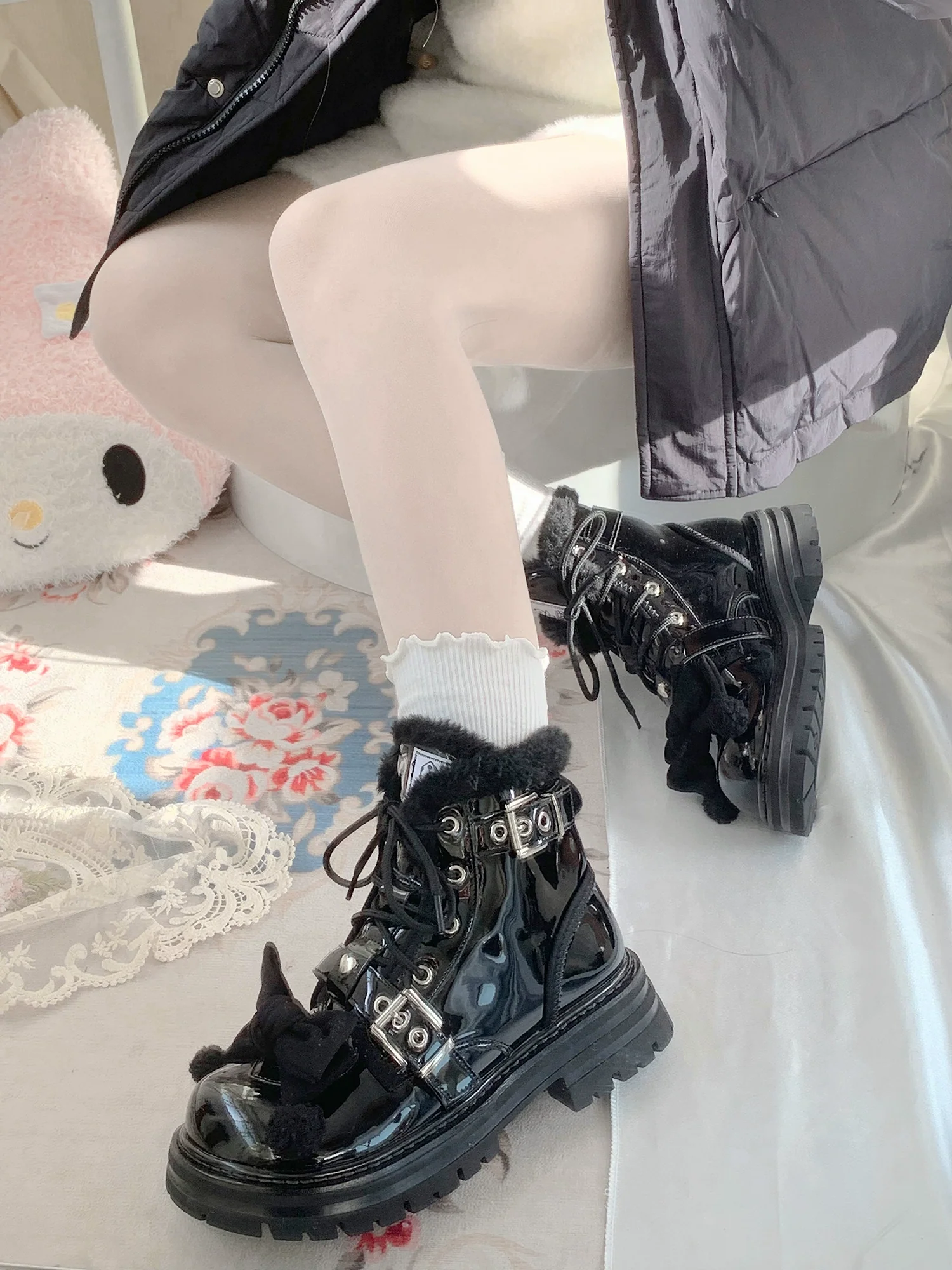StarsCrwon - Sweet Lolita Shoes Winter Lolita Martin Boots - Image 26