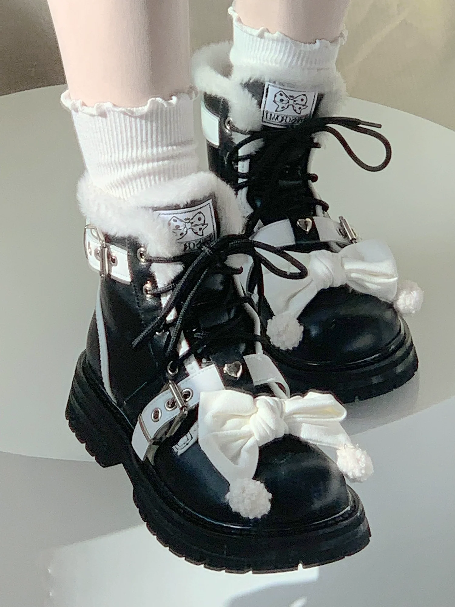 StarsCrwon - Sweet Lolita Shoes Winter Lolita Martin Boots - Image 3