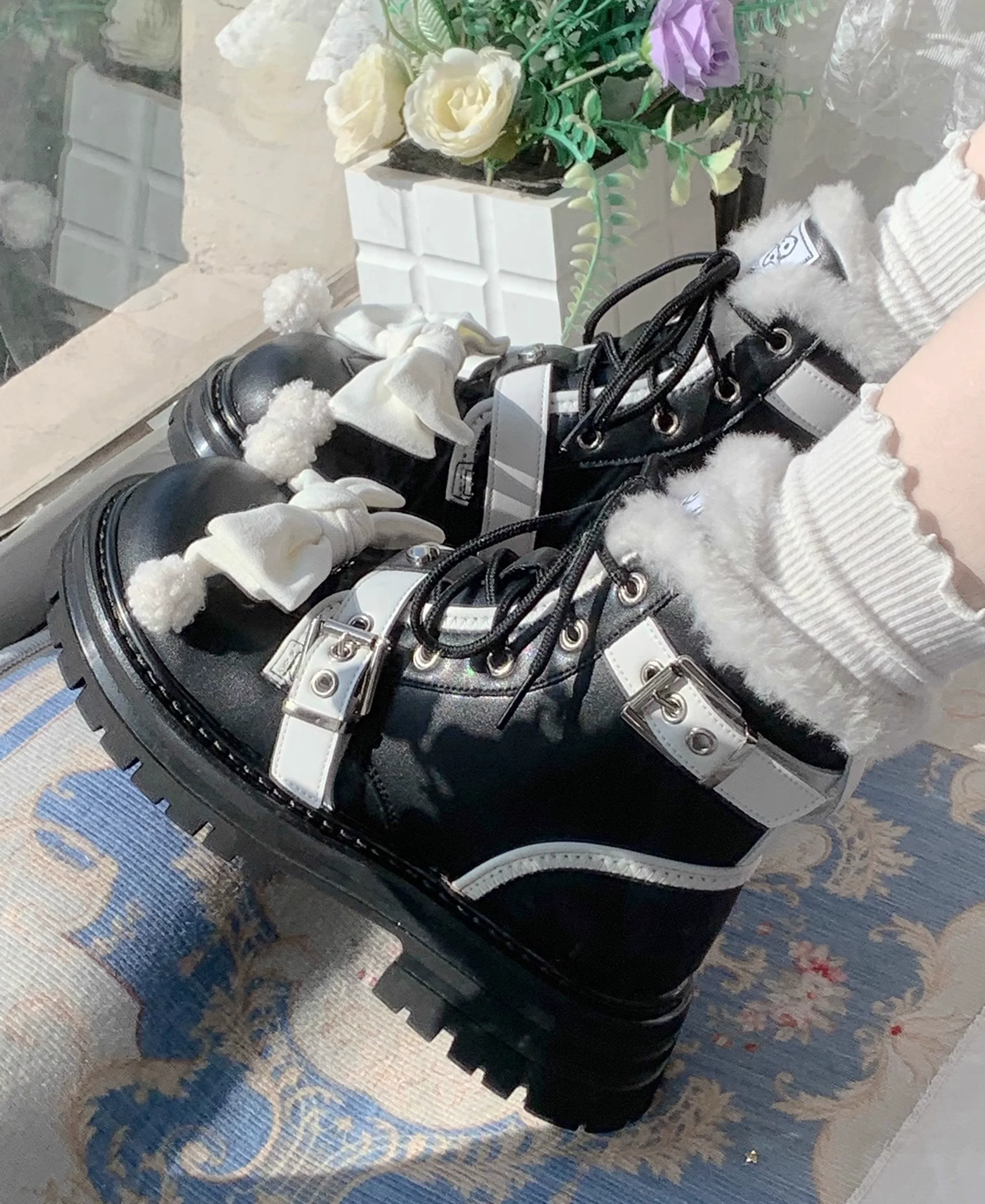 StarsCrwon - Sweet Lolita Shoes Winter Lolita Martin Boots - Image 7