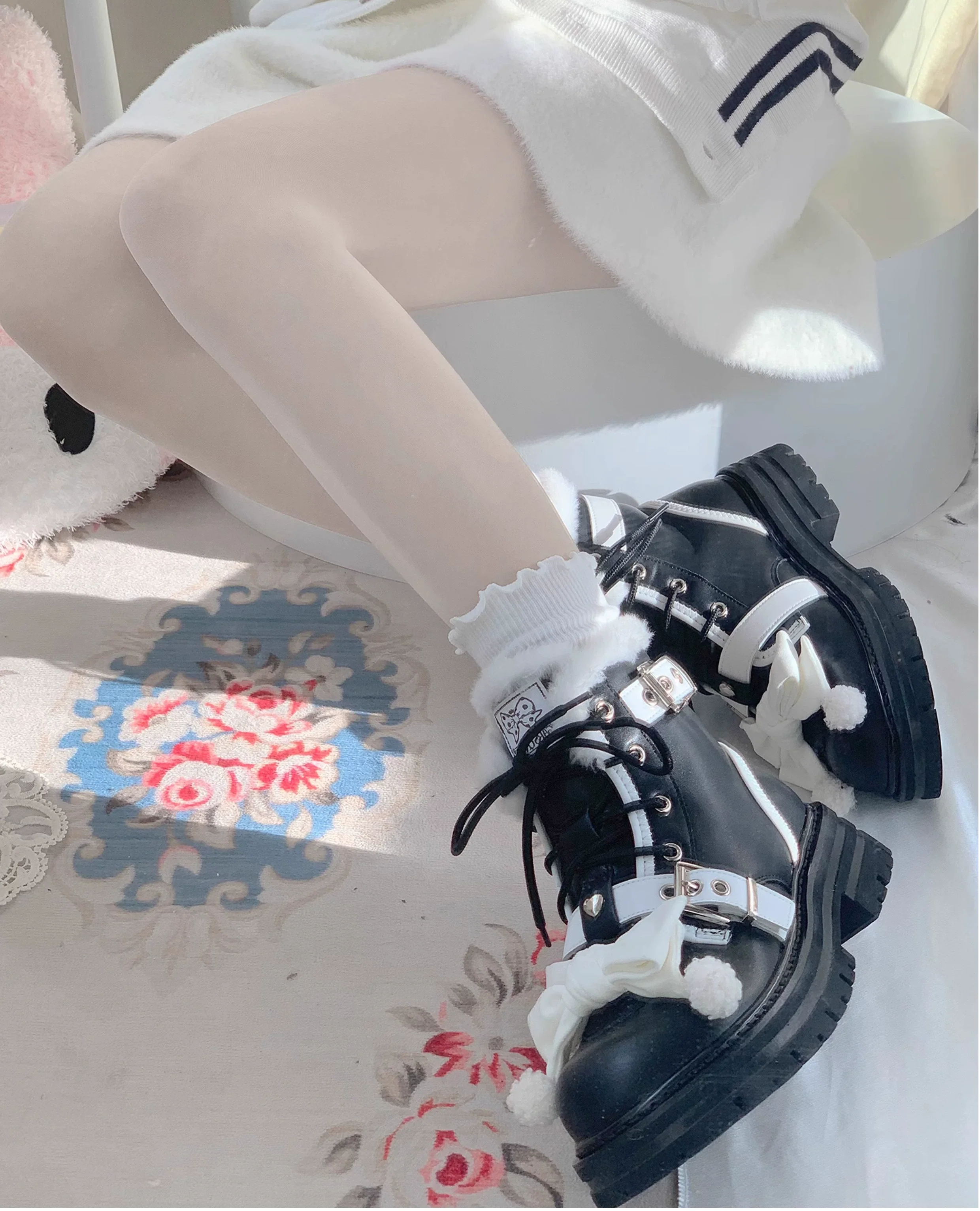StarsCrwon - Sweet Lolita Shoes Winter Lolita Martin Boots - Image 8