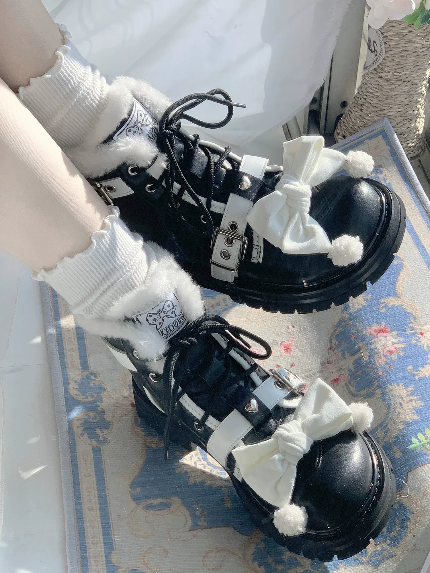StarsCrwon - Sweet Lolita Shoes Winter Lolita Martin Boots - Image 9