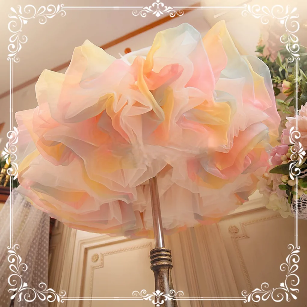 Rainbow Colorful Lolita Petticoat, 17" (43cm), Cotton Lining - Image 2