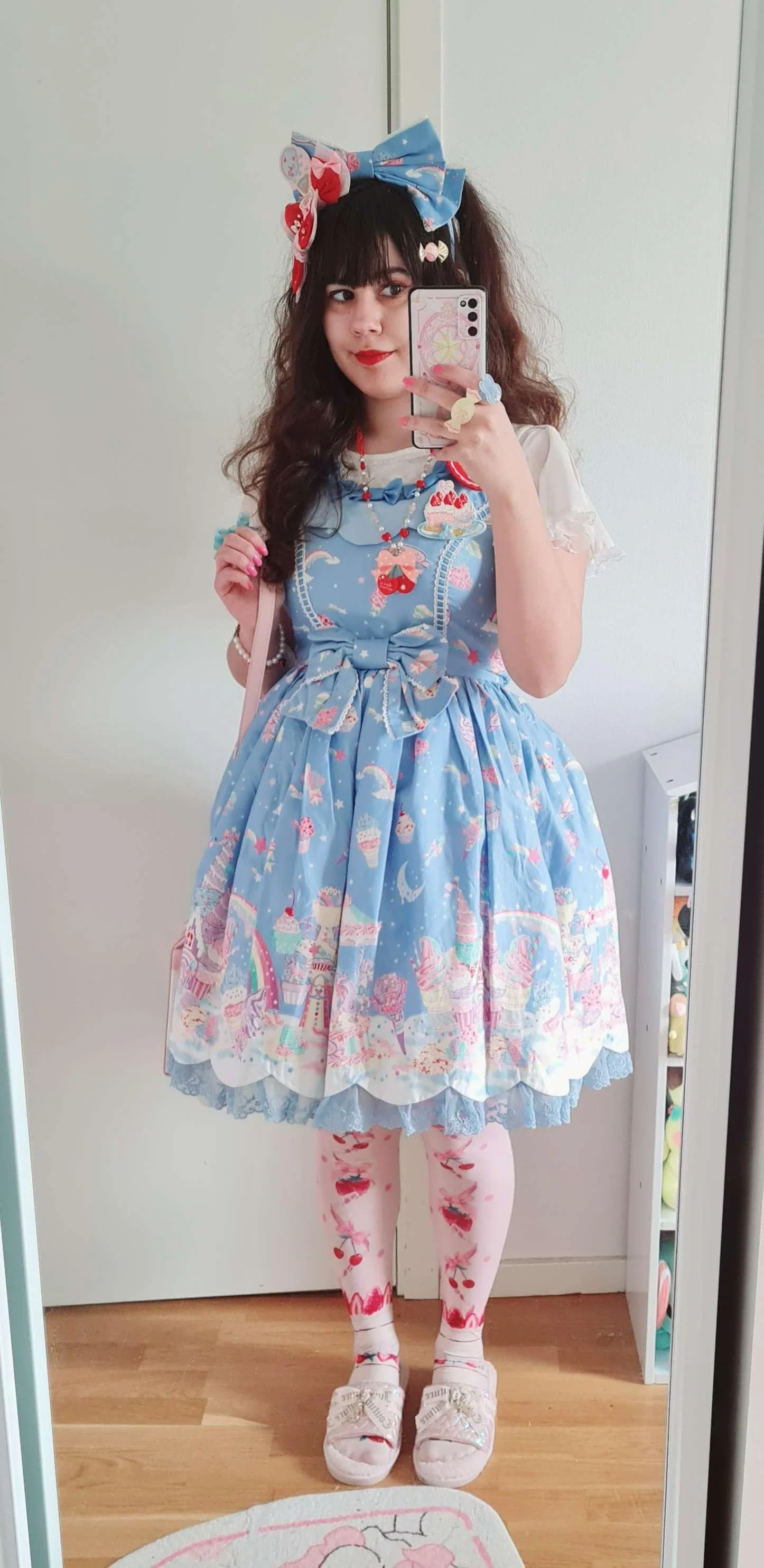 Rainbow Colorful Lolita Petticoat, 17" (43cm), Cotton Lining - Image 8