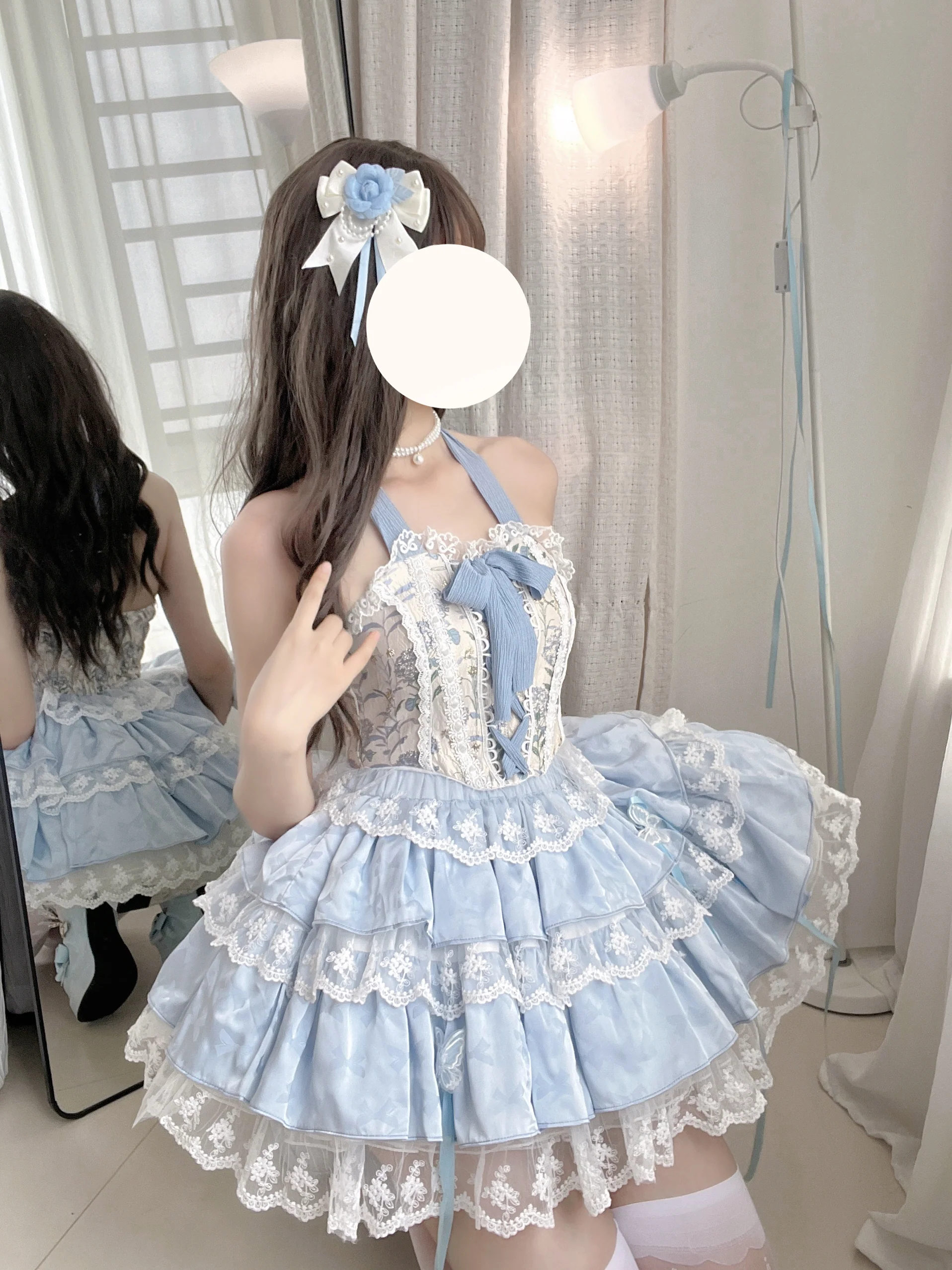 Qianmu - Endless Summer - Sweet Lolita Skirt Set with Ballet-Styled Bodice - Image 3