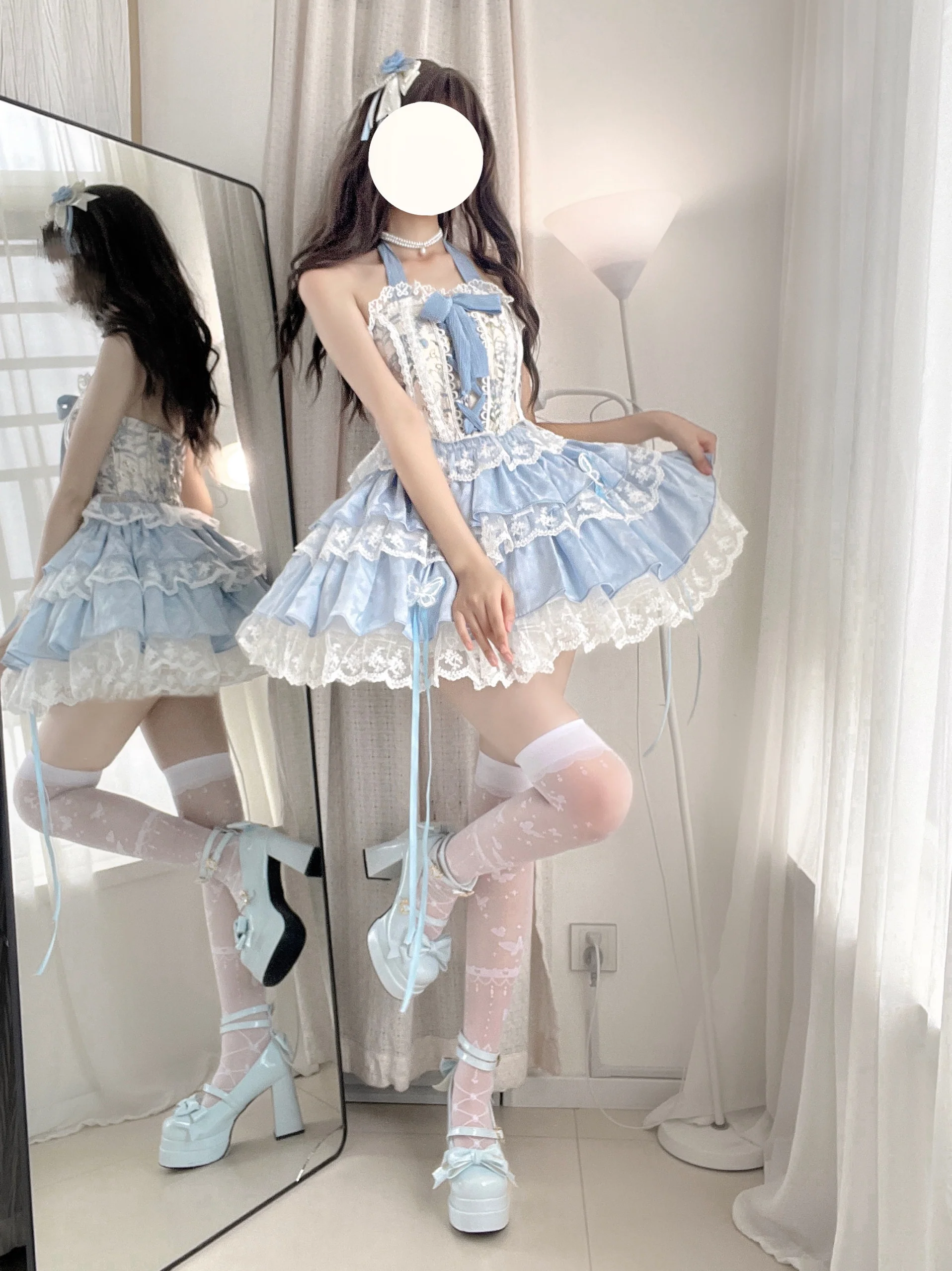 Qianmu - Endless Summer - Sweet Lolita Skirt Set with Ballet-Styled Bodice - Image 5