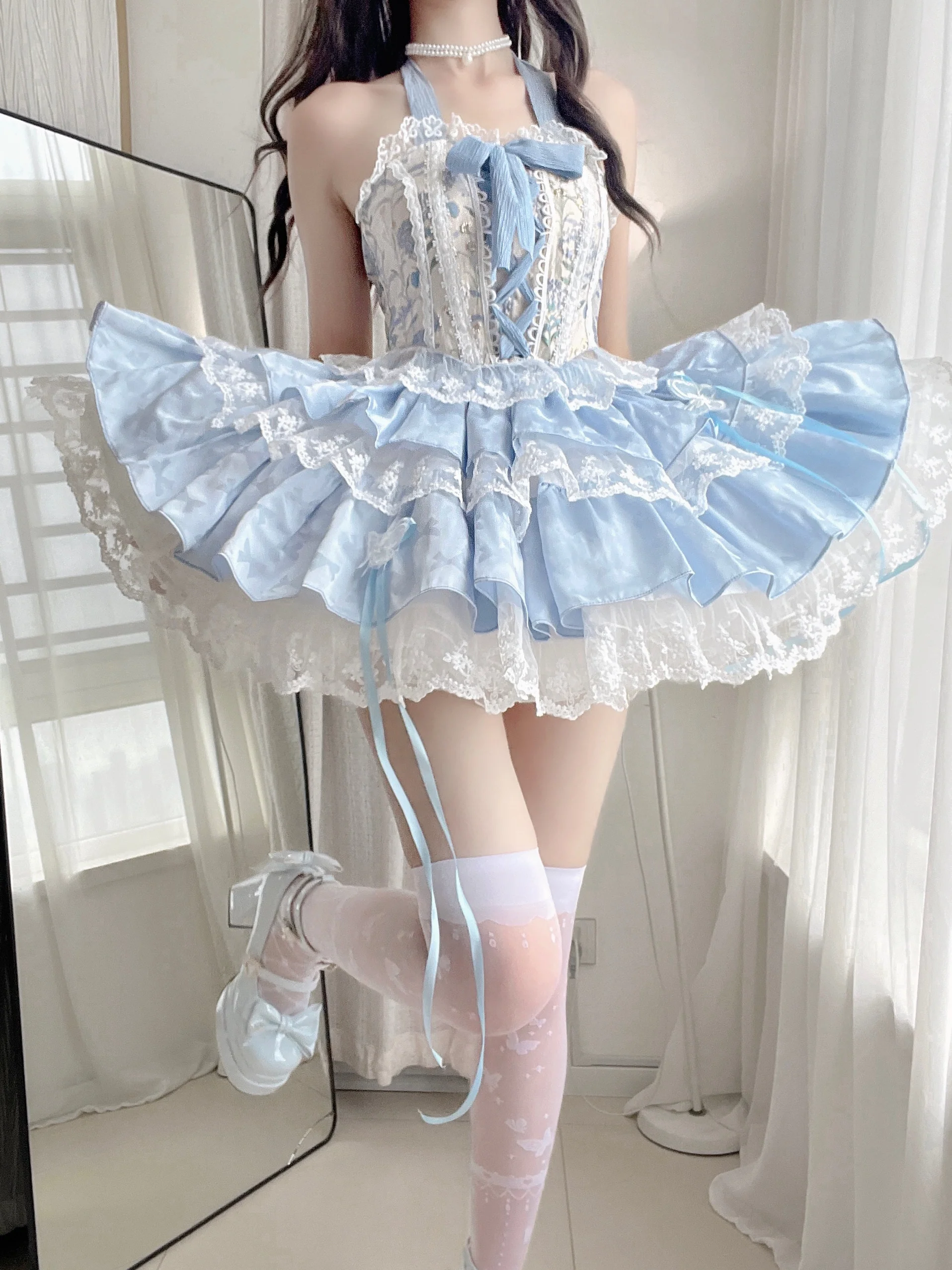 Qianmu - Endless Summer - Sweet Lolita Skirt Set with Ballet-Styled Bodice - Image 7