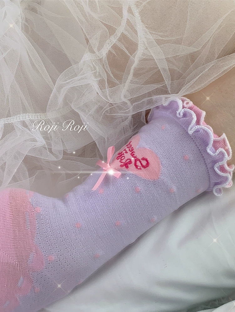 Roji Roji - Sweet Lolita Socks Cute Lolita Short Socks With Polka Dot - Image 18
