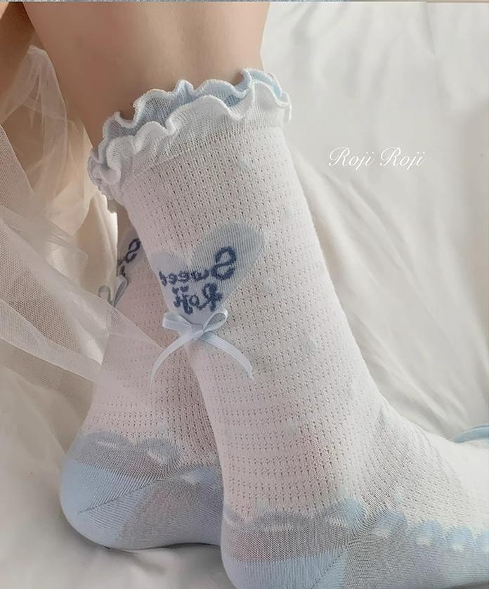 Roji Roji - Sweet Lolita Socks Cute Lolita Short Socks With Polka Dot - Image 27