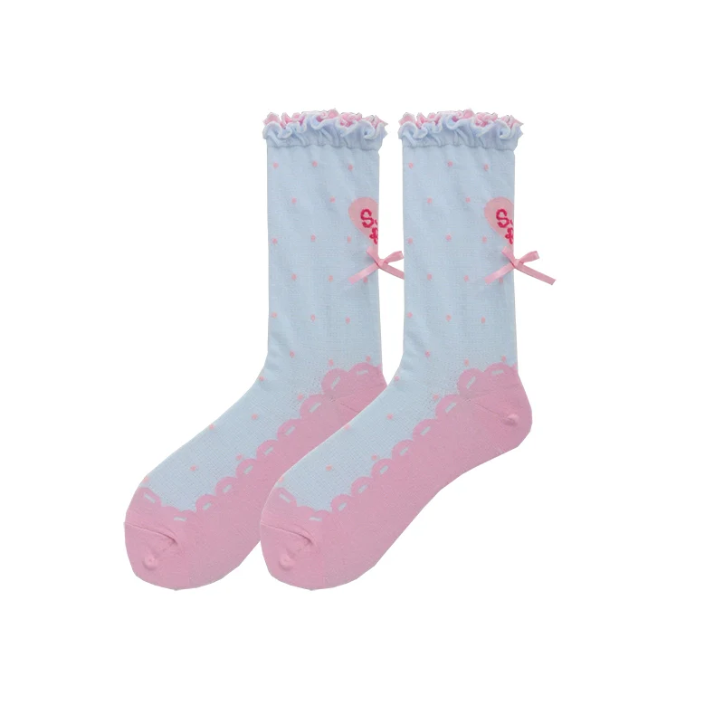 Roji Roji - Sweet Lolita Socks Cute Lolita Short Socks With Polka Dot - Image 30