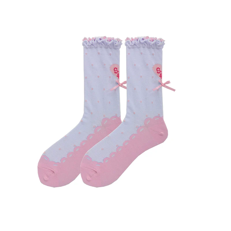 Roji Roji - Sweet Lolita Socks Cute Lolita Short Socks With Polka Dot - Image 31