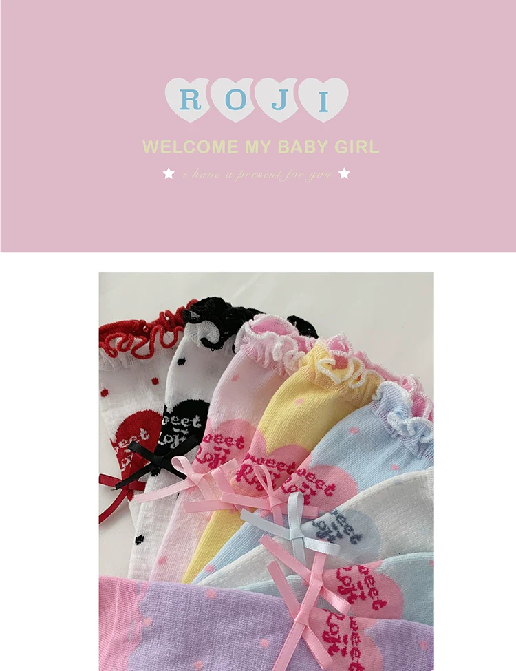 Roji Roji - Sweet Lolita Socks Cute Lolita Short Socks With Polka Dot - Image 4