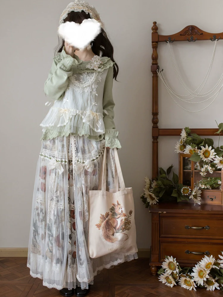 Nana - Sweet Lolita Sweater, Detachable Bow - Image 10