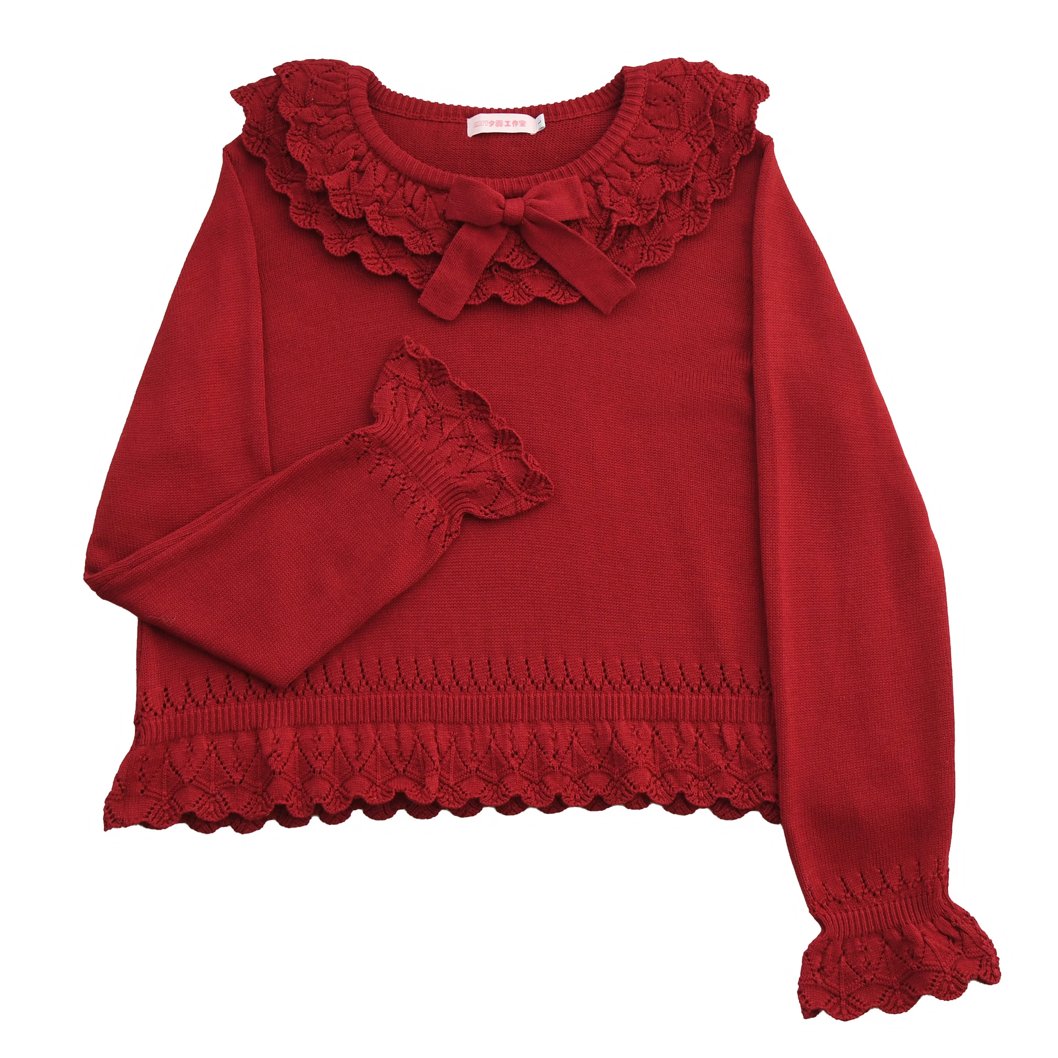 Nana - Sweet Lolita Sweater, Detachable Bow - Image 16
