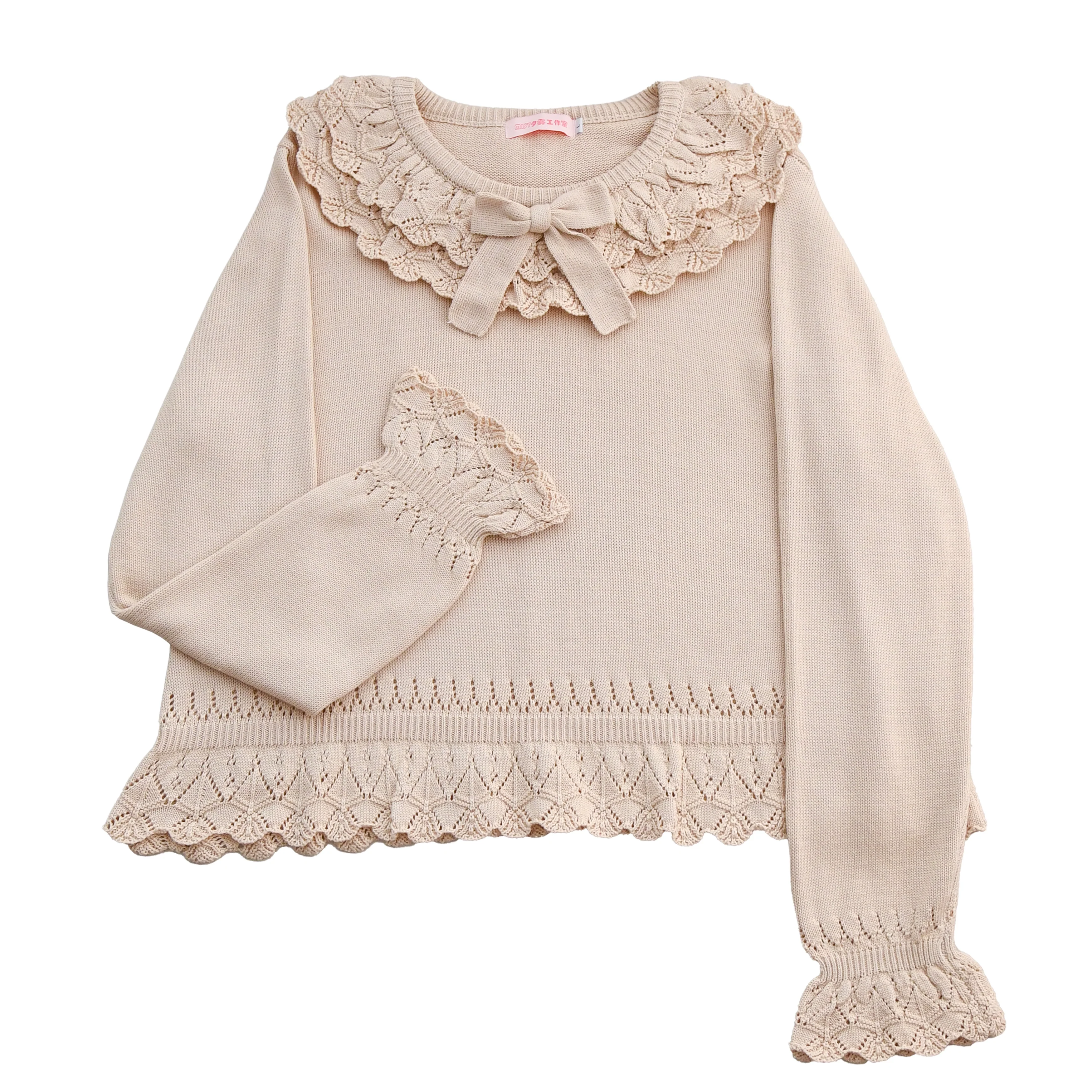 Nana - Sweet Lolita Sweater, Detachable Bow - Image 19